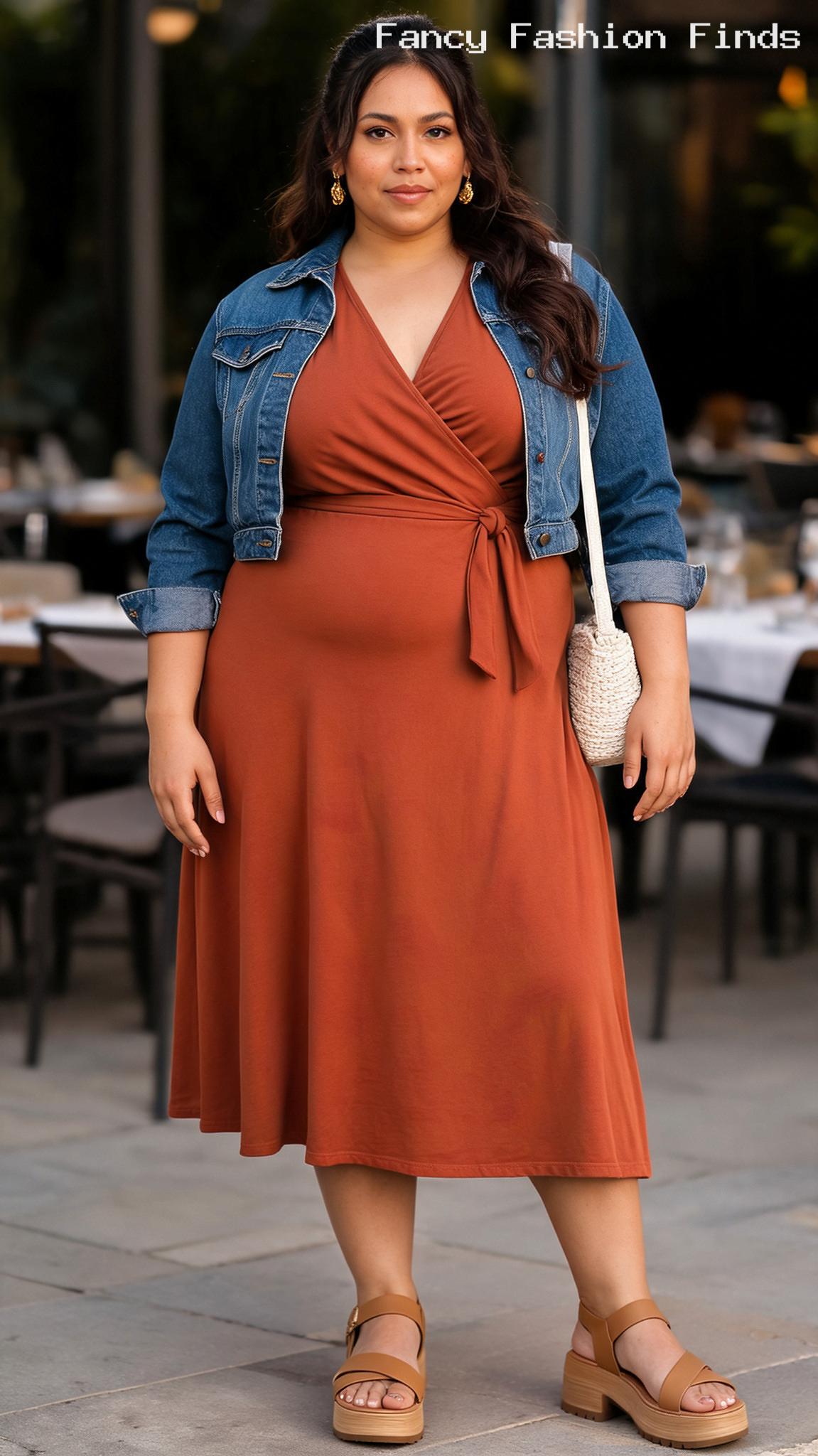 Jersey Wrap Midi Dress - 10 Comfortable Plus Size Outfits That Still Look Effortlessly Chic