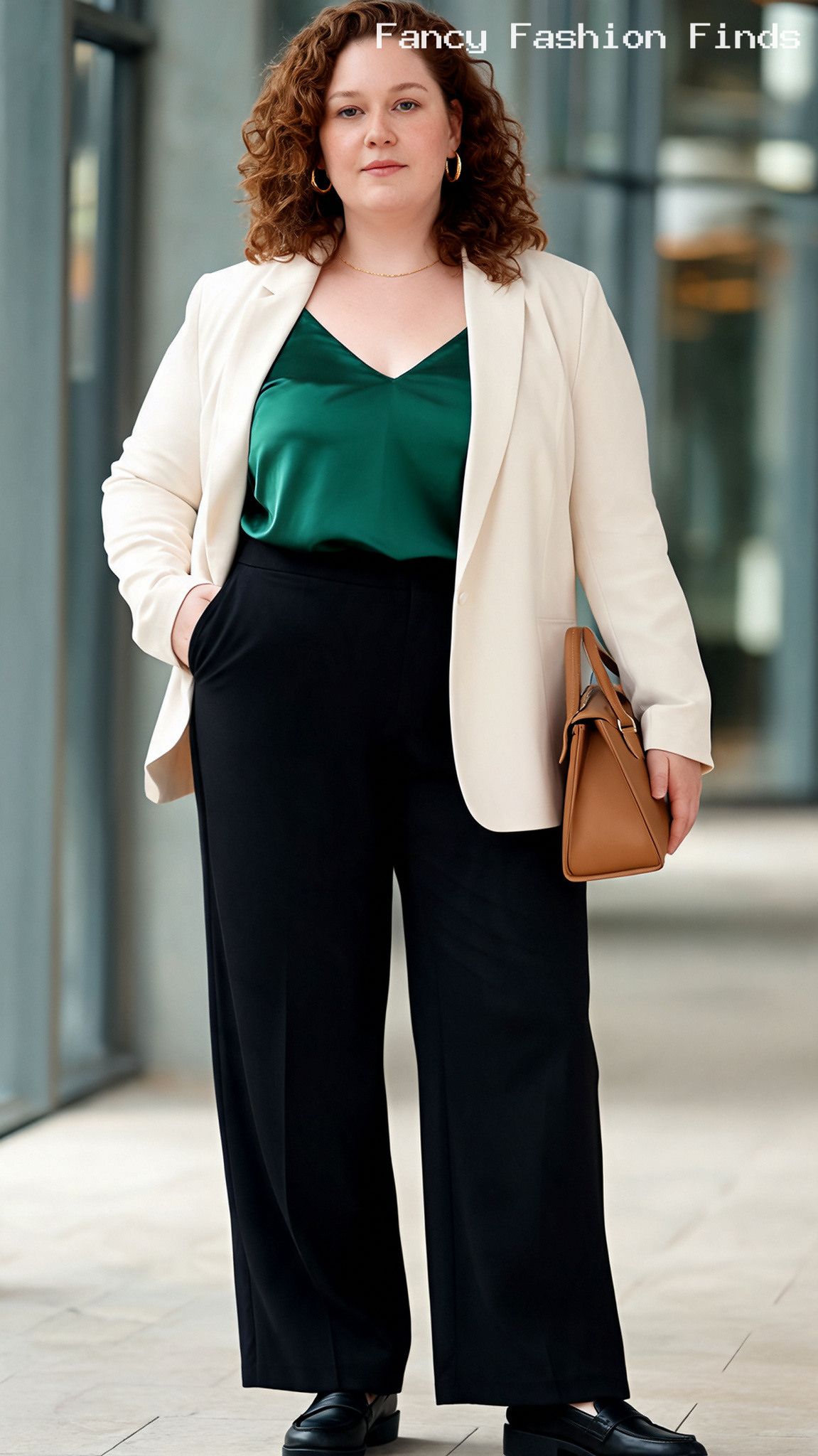 Satin Cami and Trousers - 20 Casual Plus Size Outfit Ideas for Your Next Stylish Brunch