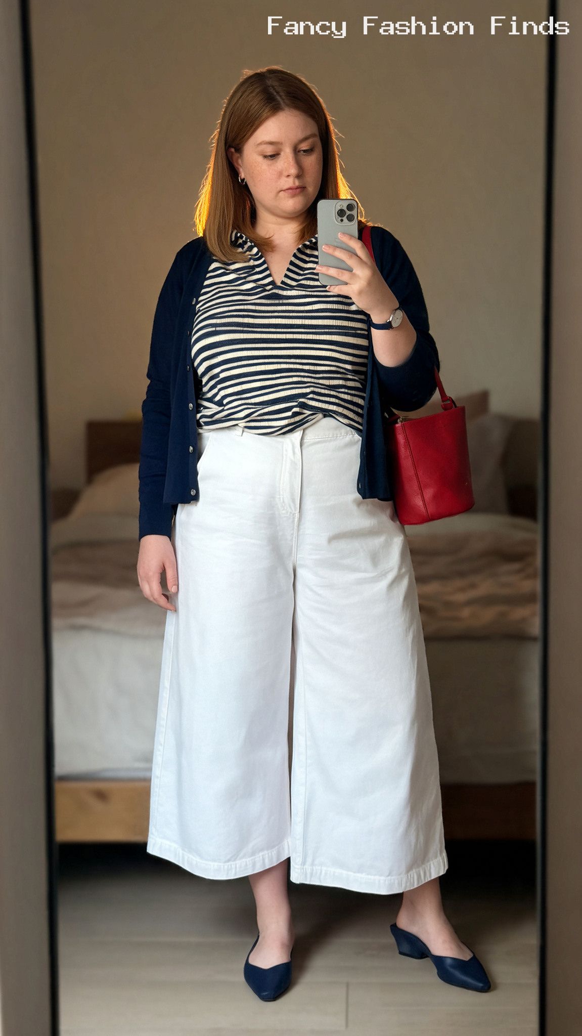 Striped Polo and Culottes - 20 Casual Plus Size Outfit Ideas for Your Next Stylish Brunch