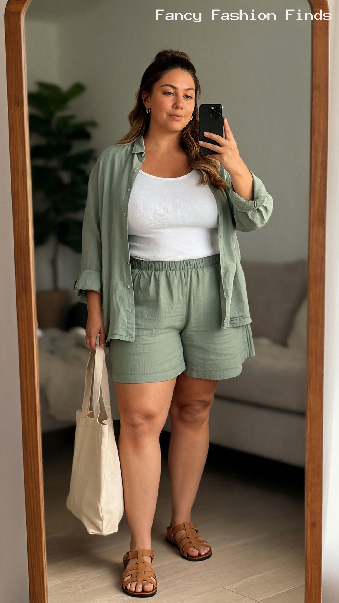 Linen Shorts Set - 20 Casual Plus Size Outfit Ideas for Your Next Stylish Brunch