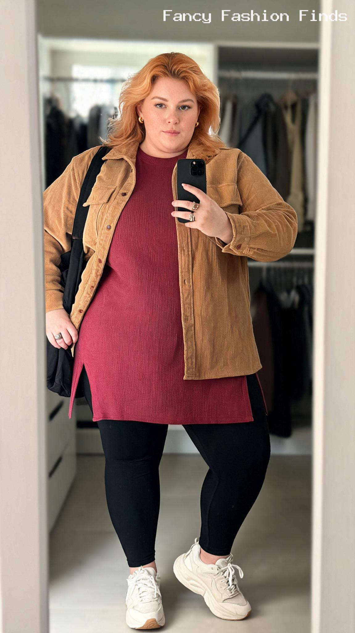 Tunic and Ponte Leggings - 20 Casual Plus Size Outfit Ideas for Your Next Stylish Brunch