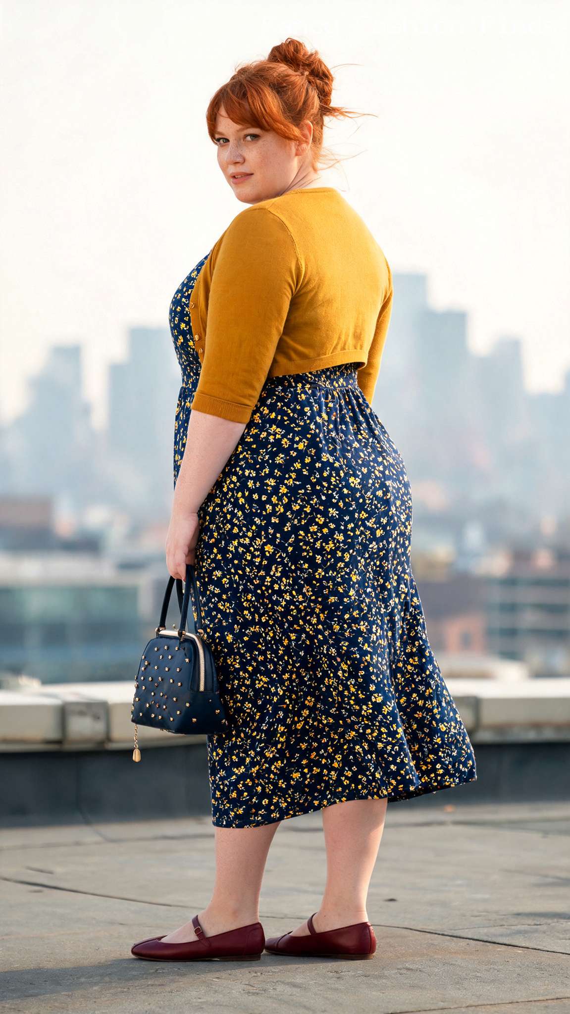 Floral Dress and Mary Janes - 20 Casual Plus Size Outfit Ideas for Your Next Stylish Brunch