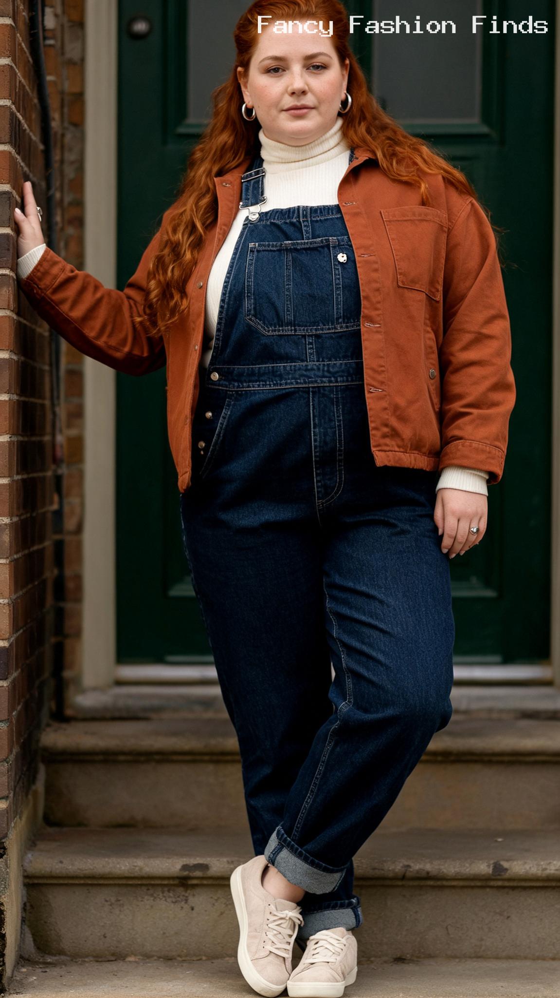 Overalls and Chore Coat - 20 Casual Plus Size Outfit Ideas for Your Next Stylish Brunch