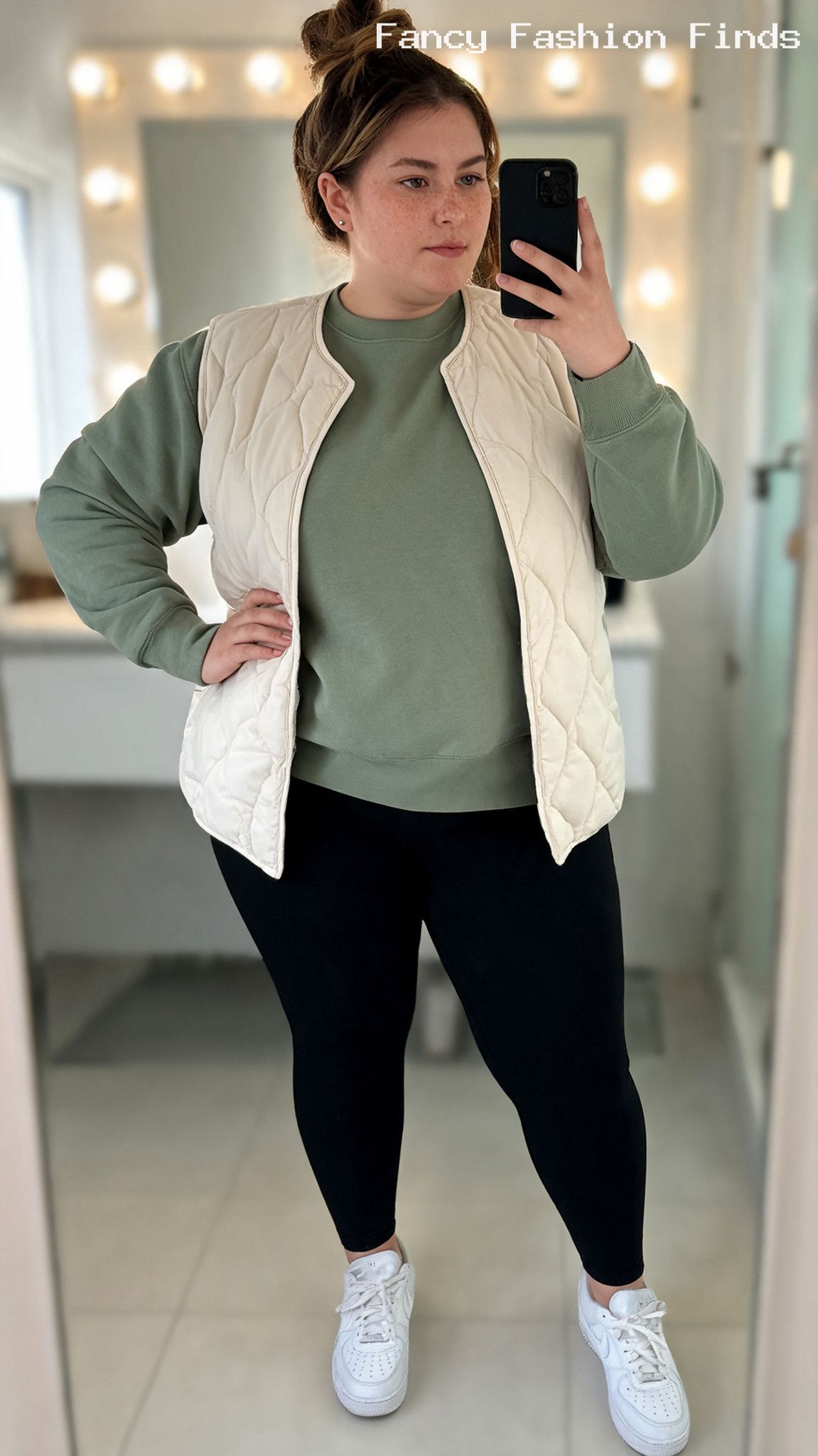 Sweatshirt and Ponte Leggings - 20 Comfy Plus Size Outfit Ideas for Stylish Days at Home
