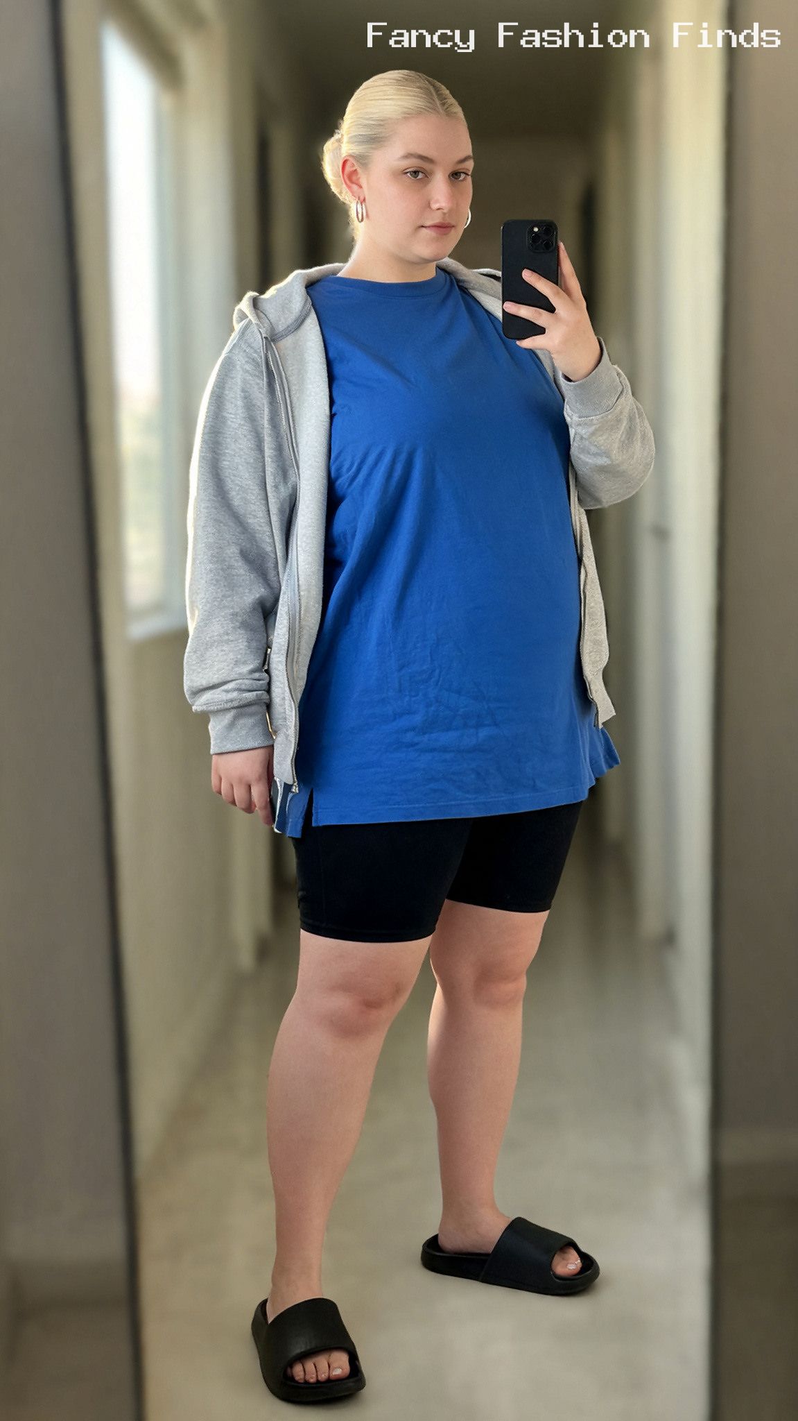 Tee Tunic and Bike Shorts - 20 Comfy Plus Size Outfit Ideas for Stylish Days at Home