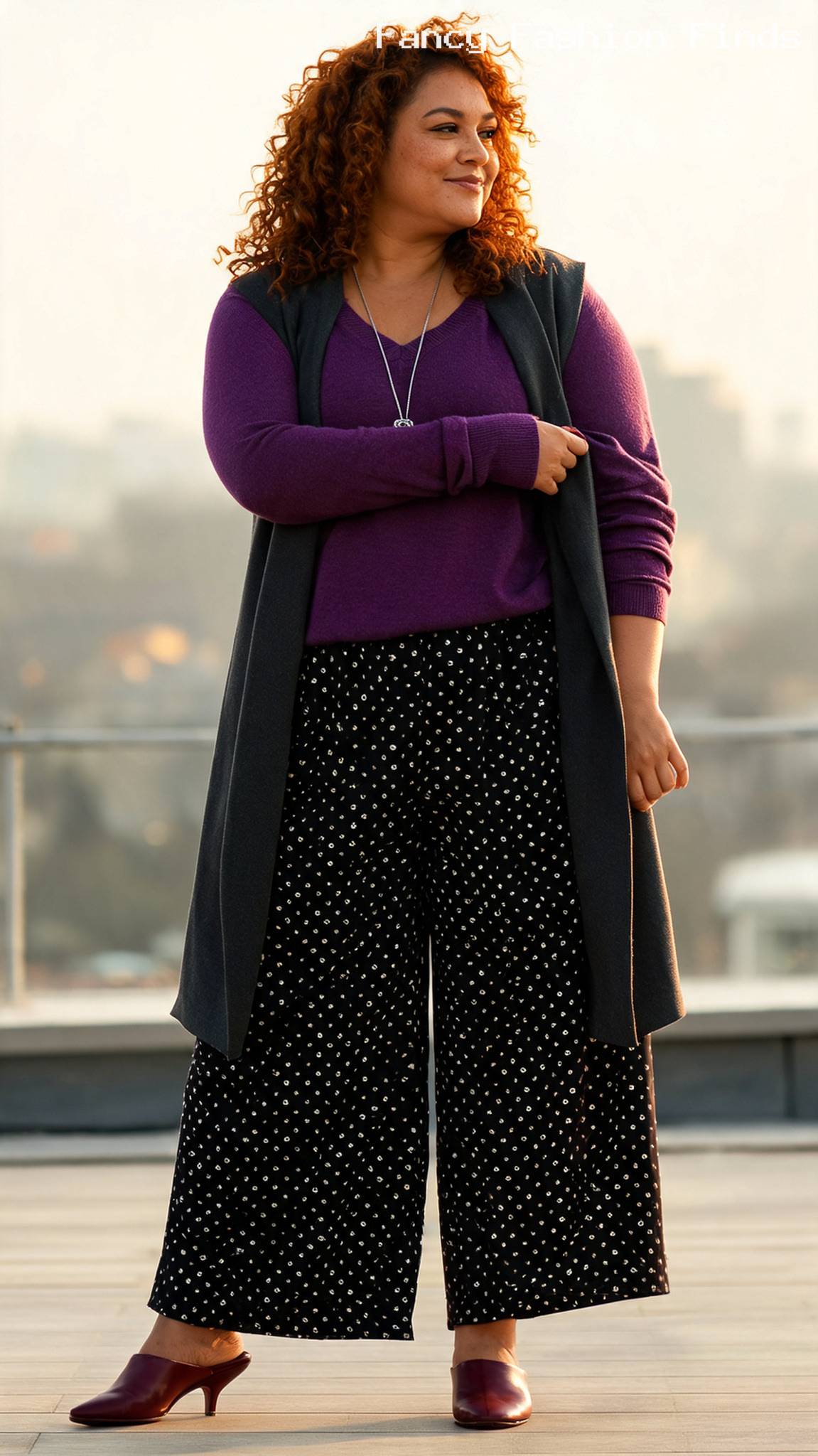 Sweater and Palazzo Pants - 20 Comfy Plus Size Outfit Ideas for Stylish Days at Home