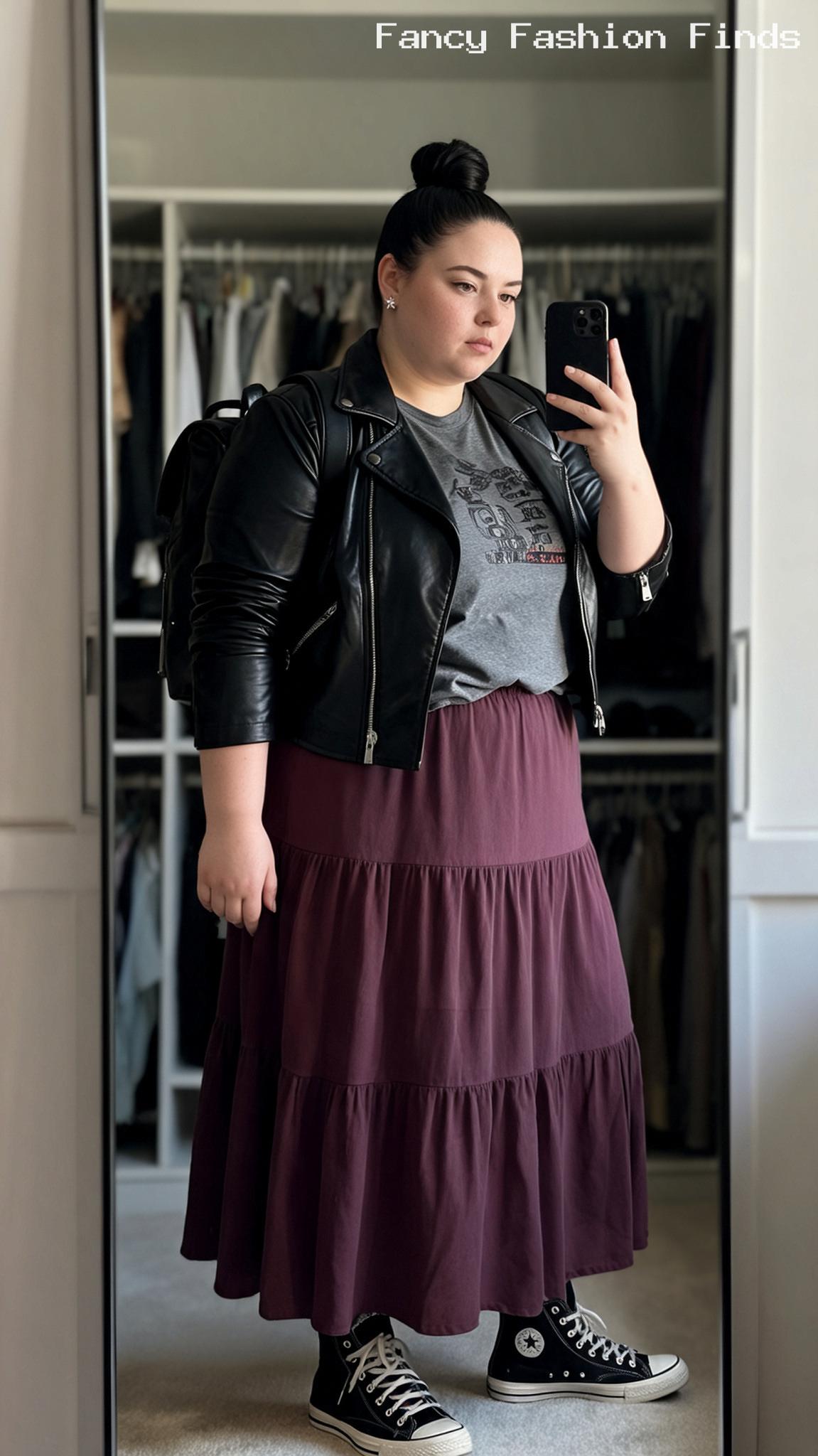 Graphic Tee and Maxi - 20 Cute and Comfy Shopping Outfit Ideas for Plus Size Women