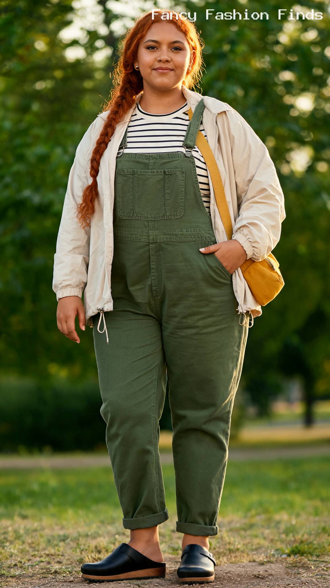 Overalls and Striped Tee - 20 Cute Casual Outfit Ideas for Plus Size Women This Season