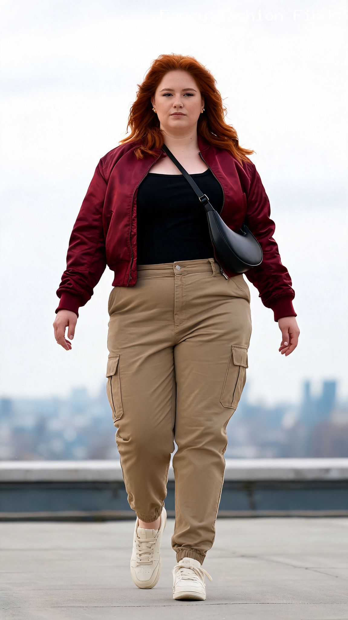 Cargo Pants and Bomber - 20 Cute Casual Outfit Ideas for Plus Size Women This Season