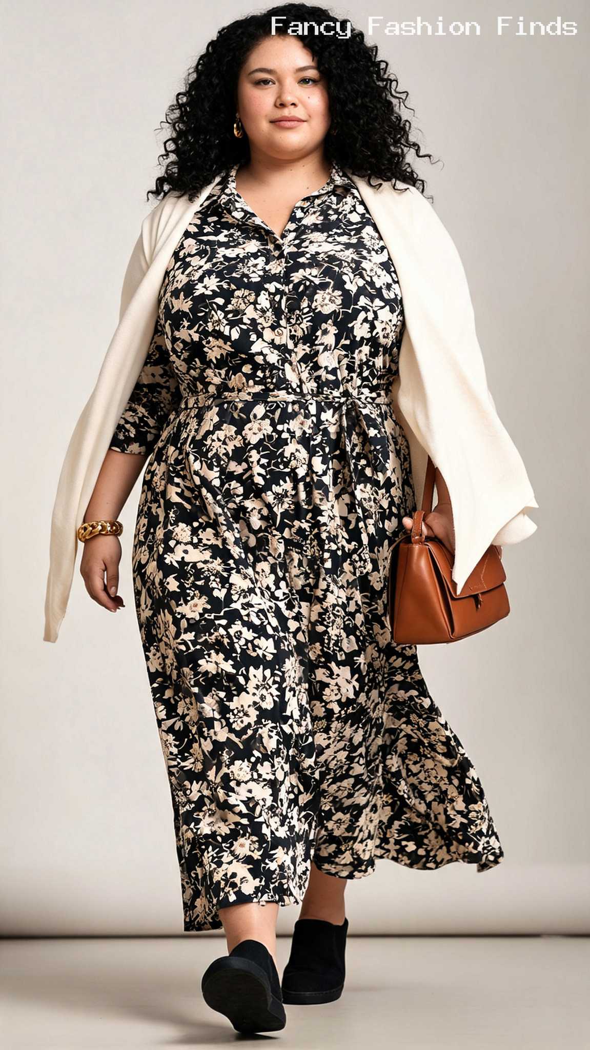 Floral Maxi Shirt Dress - 20 Cute Plus Size Road Trip Outfits for Every Kind of Stop