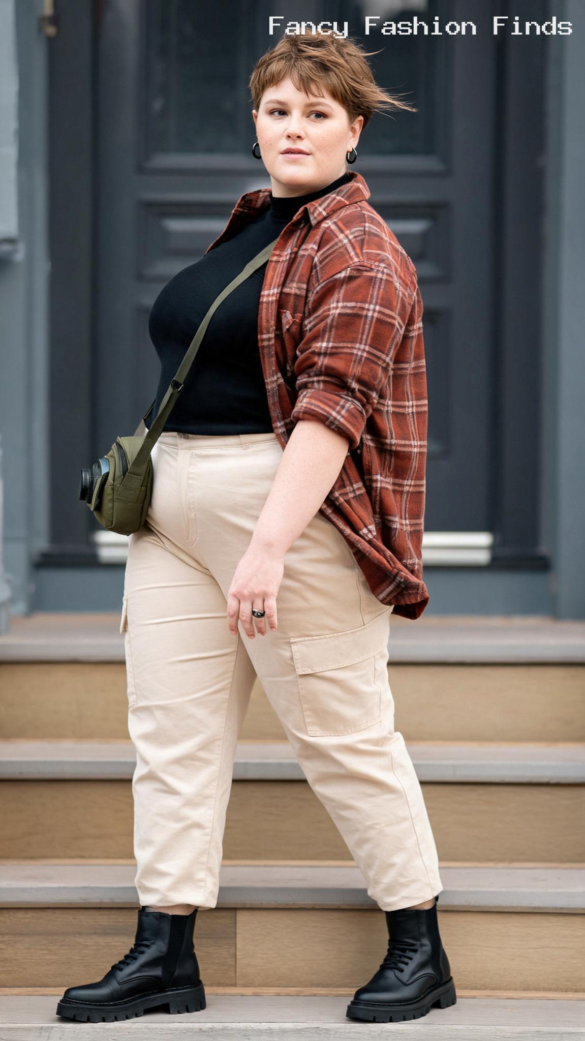 Cargo Pants and Shacket - 20 Cute Plus Size Road Trip Outfits for Every Kind of Stop