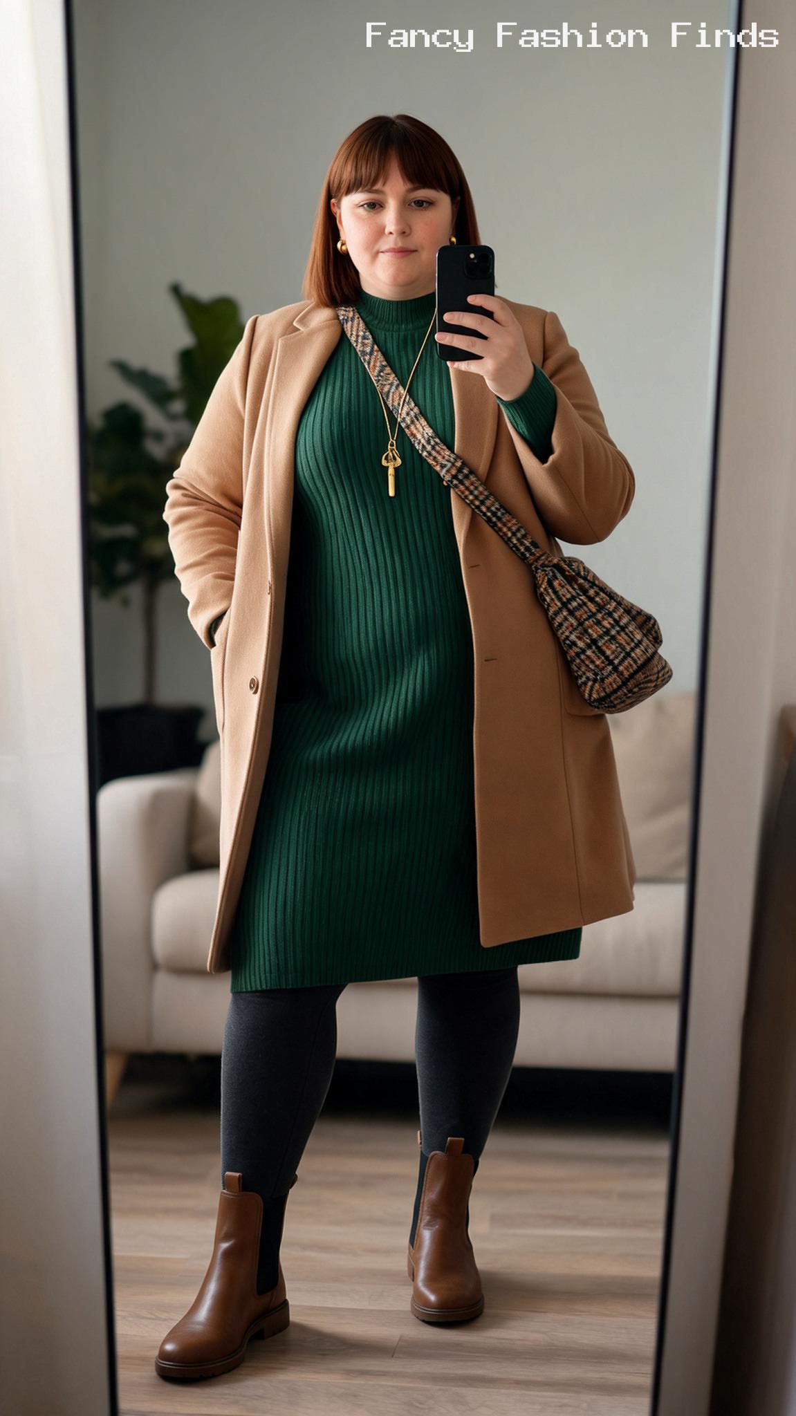Sweater Dress and Chelsea Boots - 20 Cute Plus Size Road Trip Outfits for Every Kind of Stop