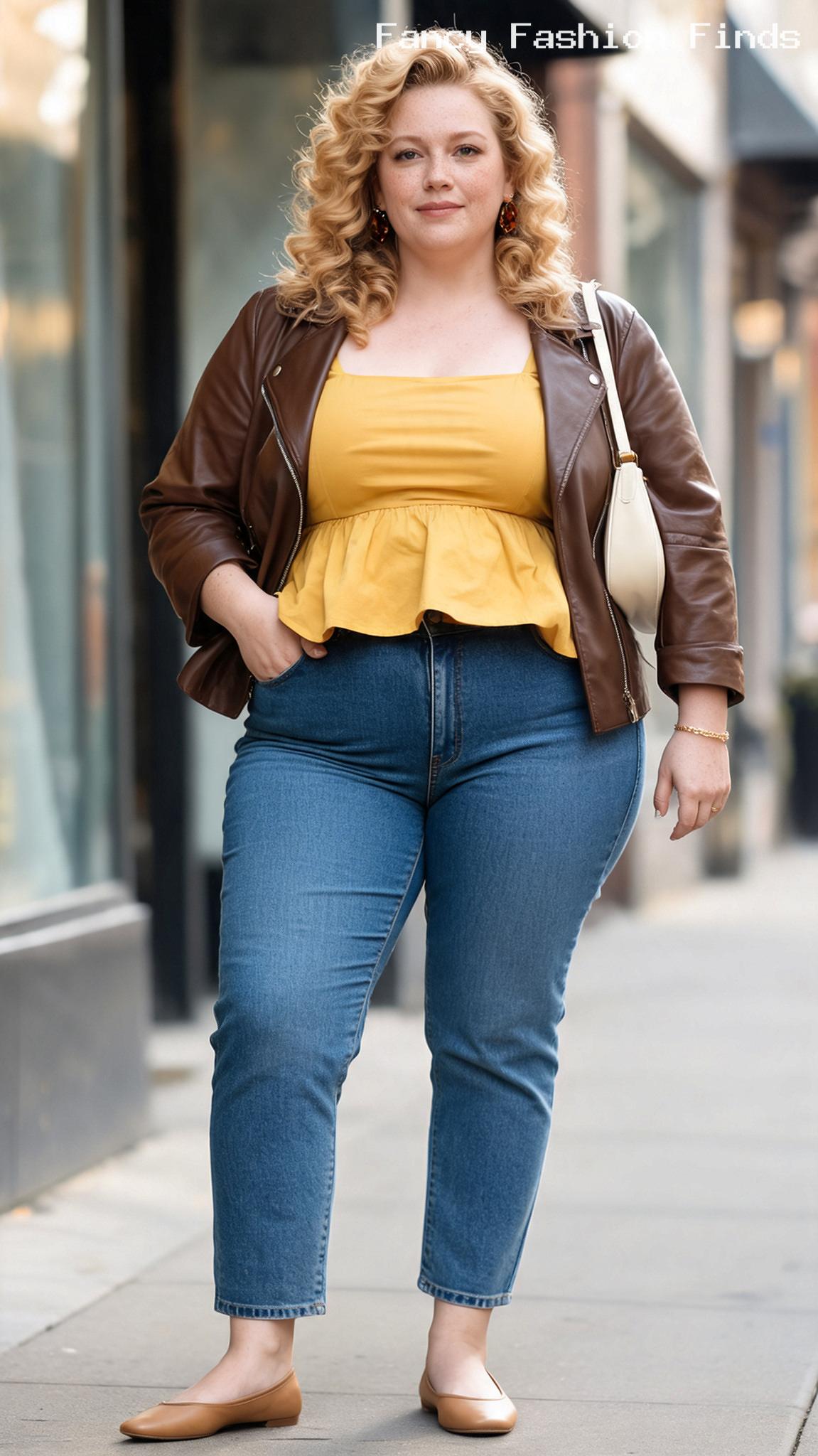 Peplum Top and Cropped Jeans - 20 Cute Plus Size Road Trip Outfits for Every Kind of Stop