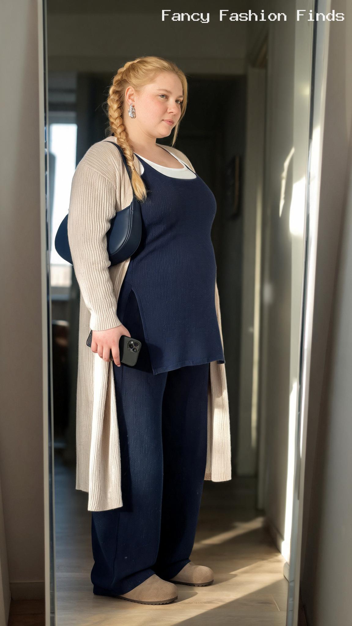 Soft Knit Matching Set - 20 Effortless Plus Size Outfits for Running Everyday Errands