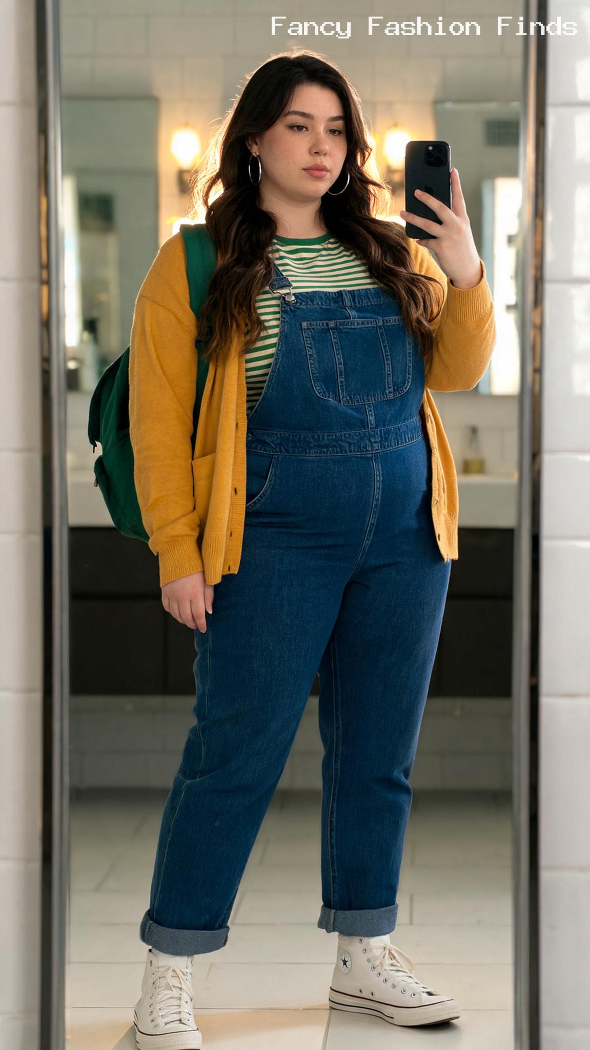 Denim Overalls and High-Tops - 20 Effortless Plus Size Outfits for Running Everyday Errands