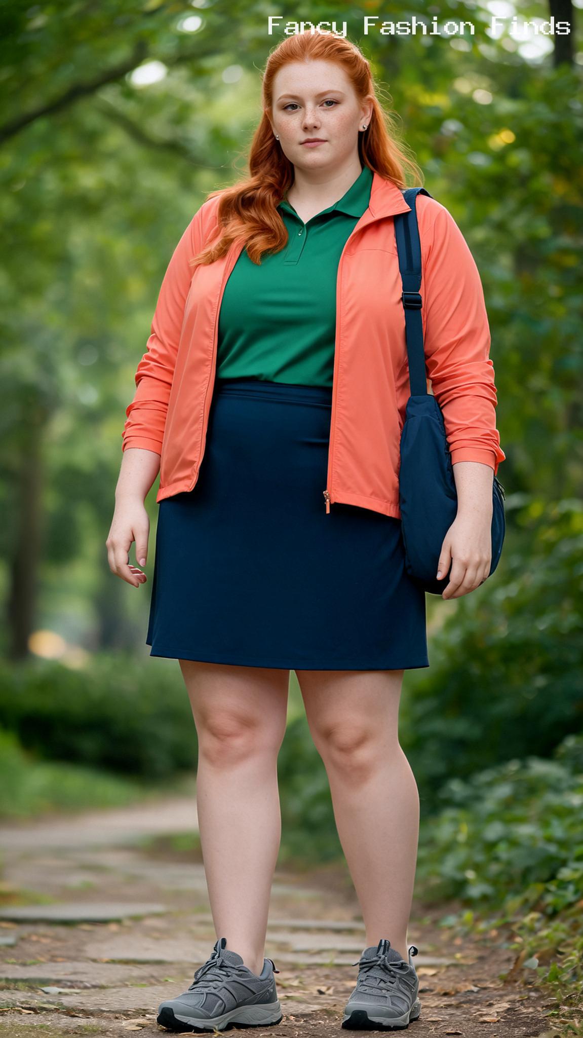 Skort and Windbreaker - 20 Effortless Plus Size Outfits for Running Everyday Errands