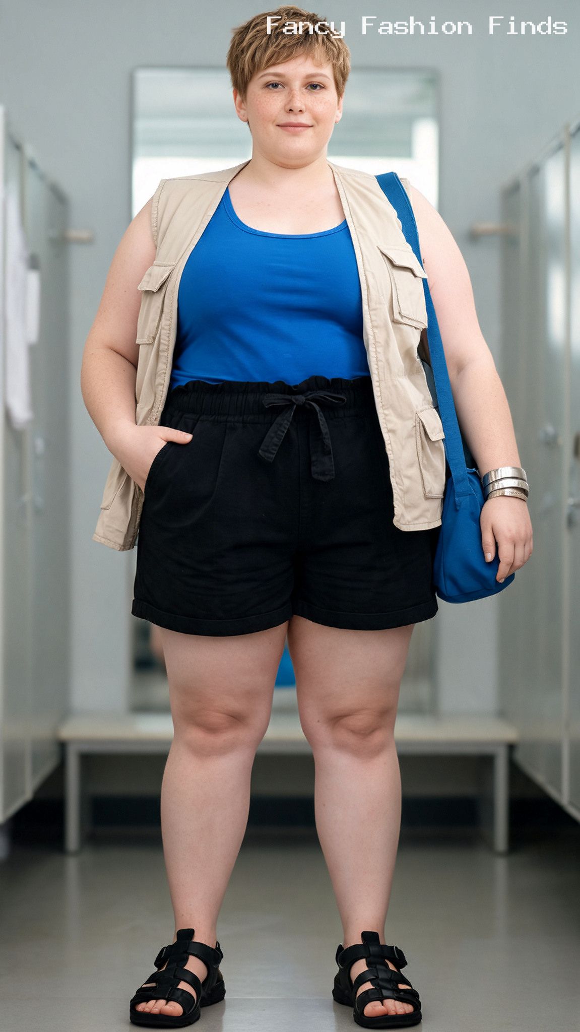 Paperbag Shorts and Vest - 20 Effortless Plus Size Outfits for Running Everyday Errands