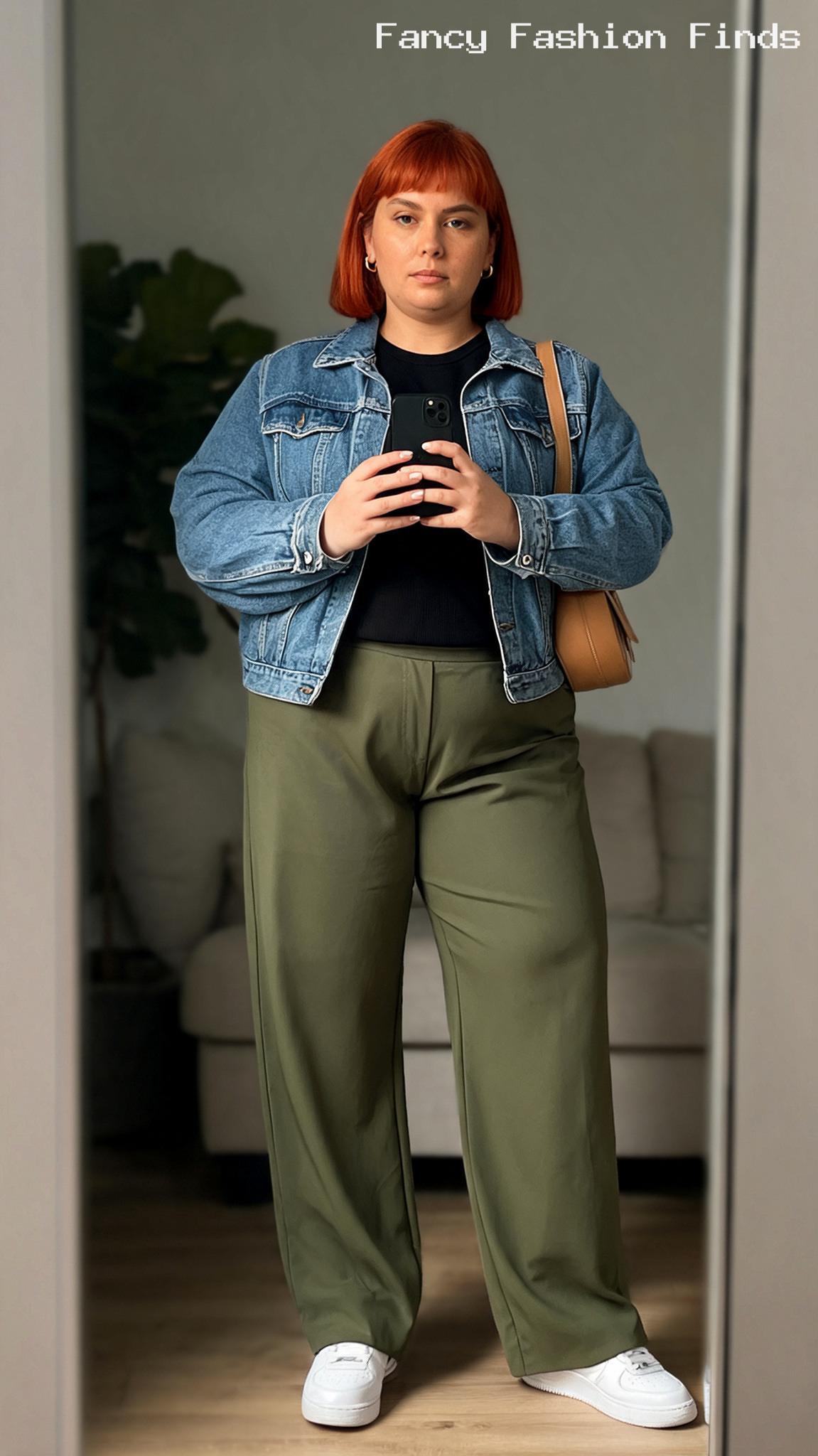 Tee and Wide-Leg Trousers - 20 Stylish Plus Size Airport Outfits for Effortless Travel