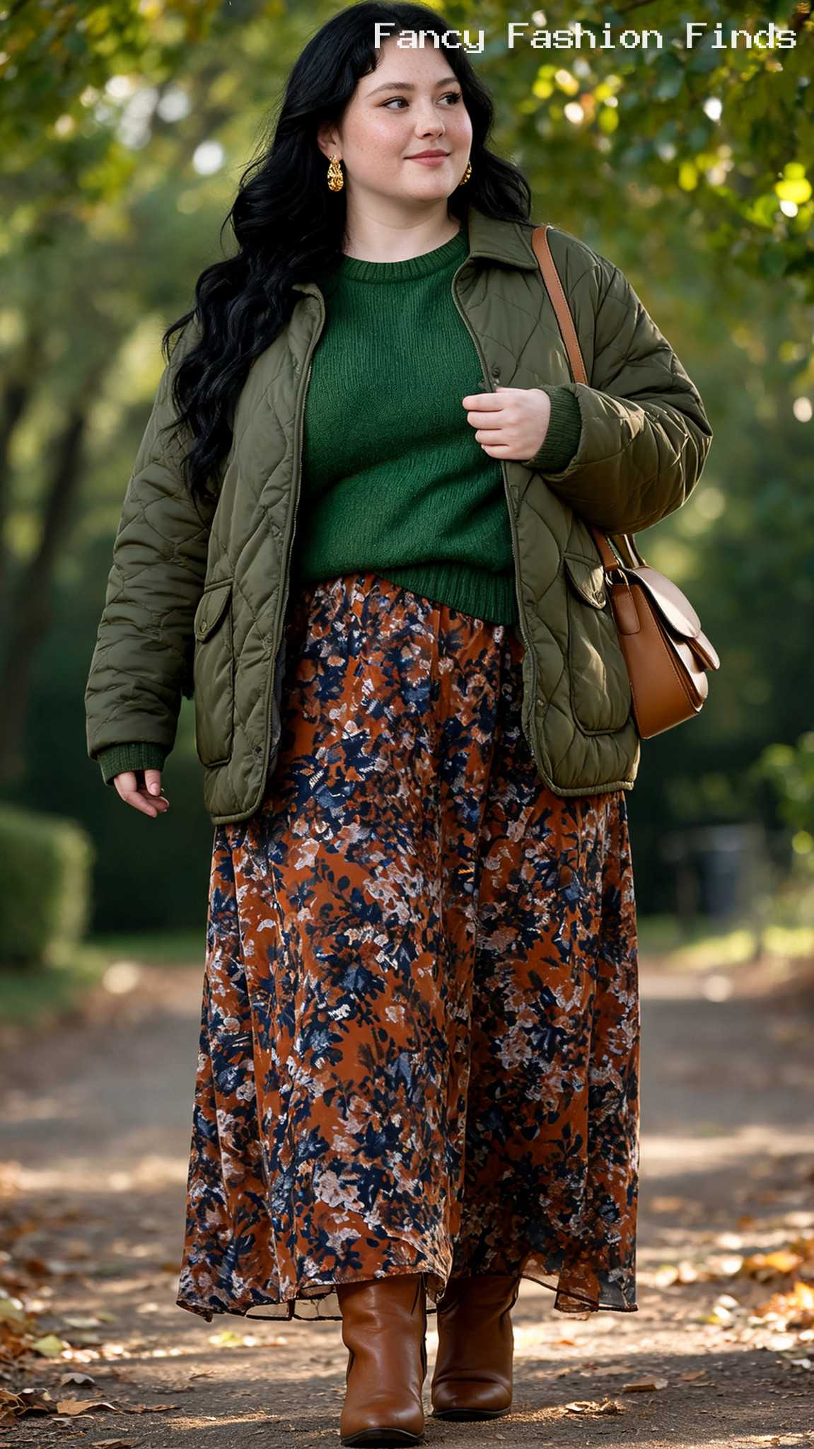 Floral Maxi and Merino - 20 Stylish Plus Size Airport Outfits for Effortless Travel