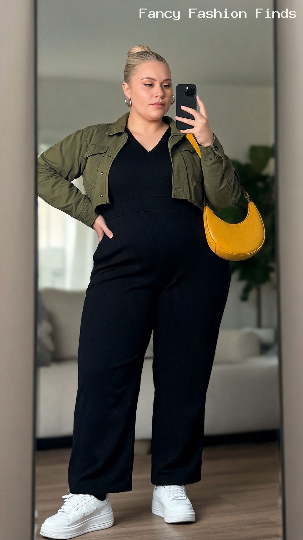 Jersey Jumpsuit and Sneakers - 20 Trendy Weekend Outfit Ideas for Plus Size Women Right Now