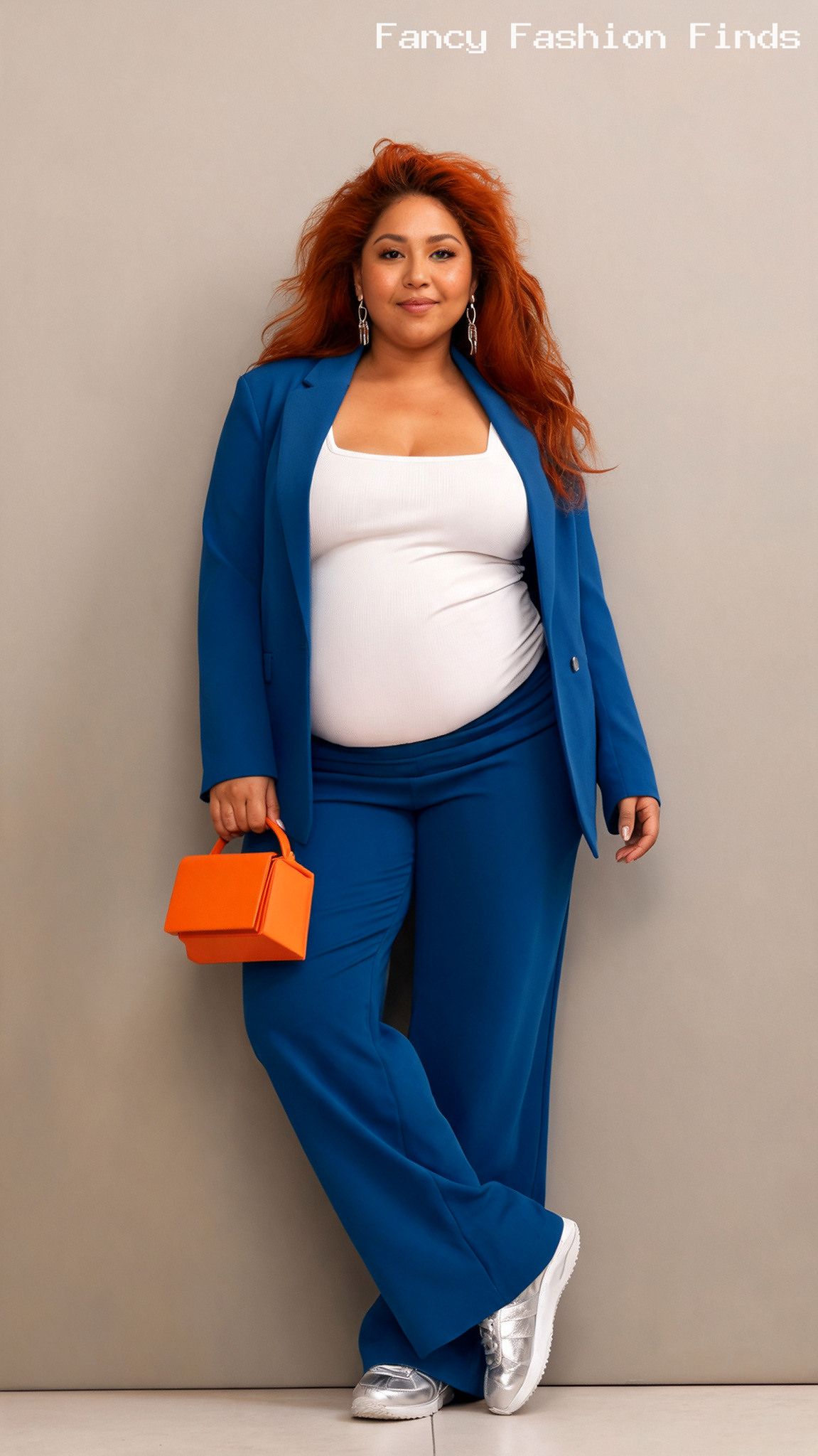 Cobalt Weekend Suit - 20 Trendy Weekend Outfit Ideas for Plus Size Women Right Now