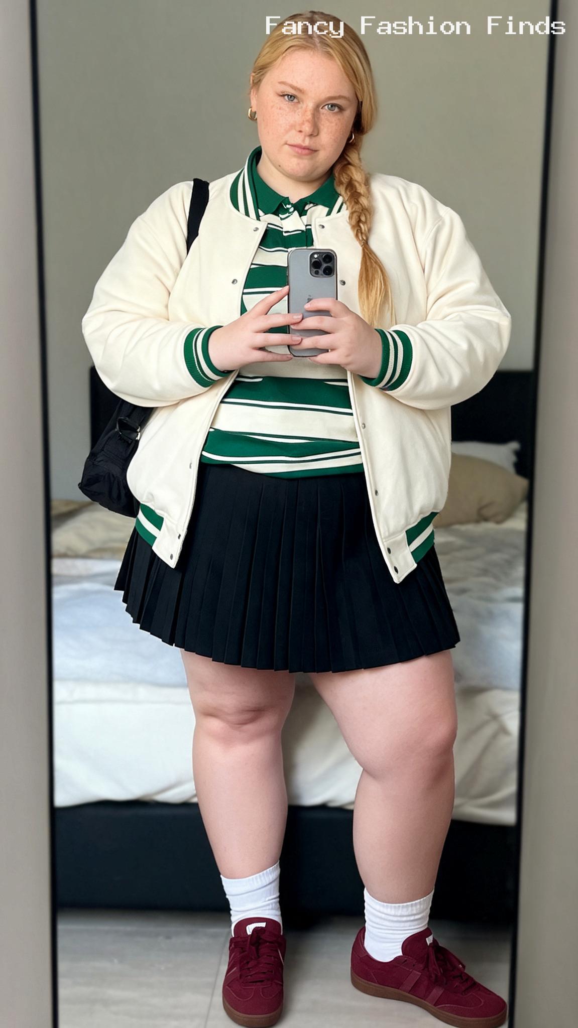 Rugby Top and Skort - 20 Trendy Weekend Outfit Ideas for Plus Size Women Right Now